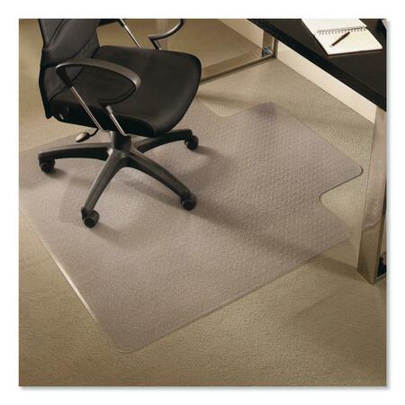 ES ROBBINS Chair Mat 45"x53", Traditional Lip Shape, Clear, for Carpet, Thickness: 3/4" 122173